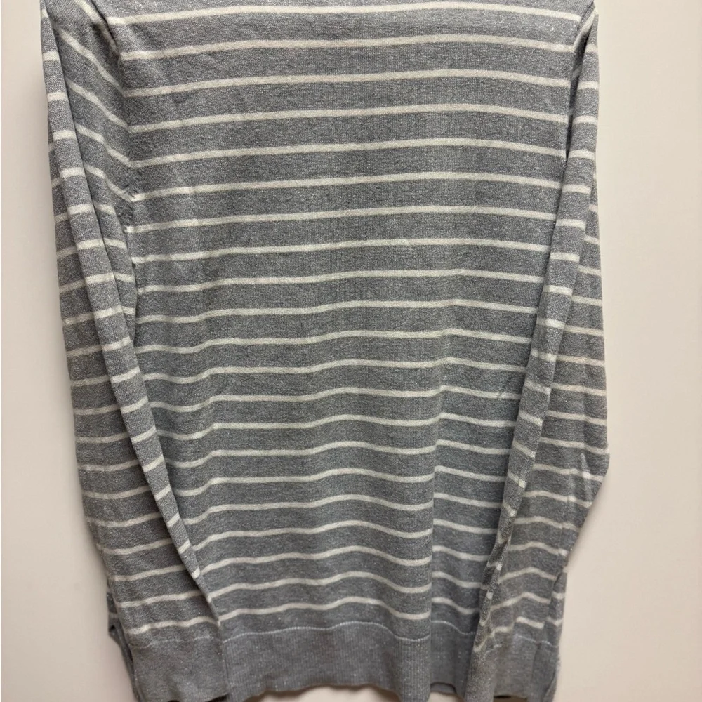 Old Navy‎ Silver and White Striped Top